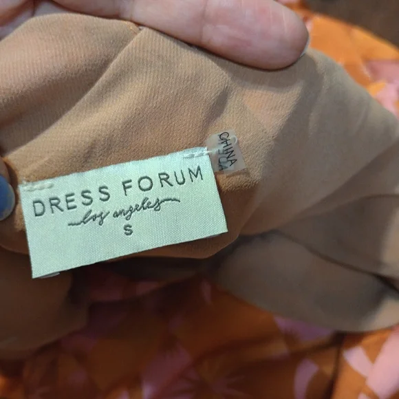 Dress forum celestial print v-neck satin midi dress hippie boho - Picture 6 of 11